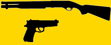 Fusil � pompe et pistolet modernes